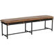 Zancor Gunmetal / Tan Leather Bench